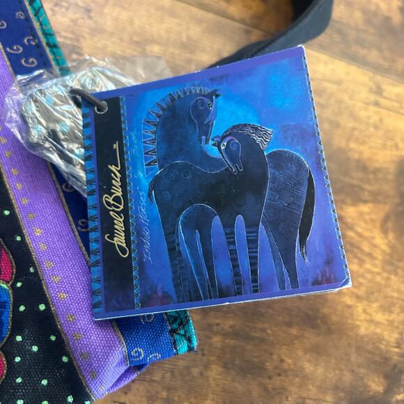 Vintage Laurel Burch Dogs Doggies Canine Family Small Tote Bag Purse NWT LB2073 - Picture 7 of 13